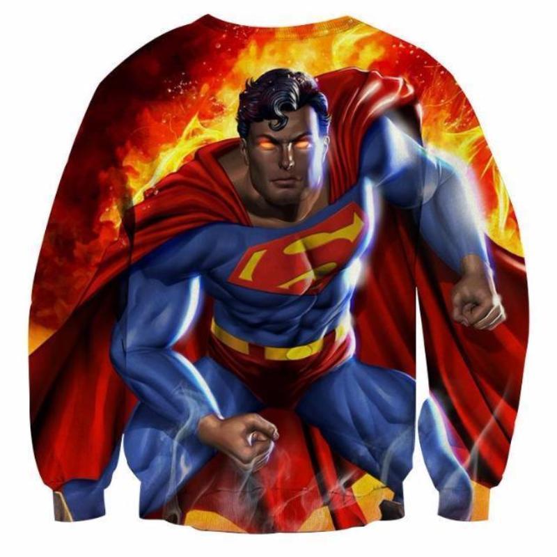Superman ActionFigure 3D Printed Superman Sweatshirt
