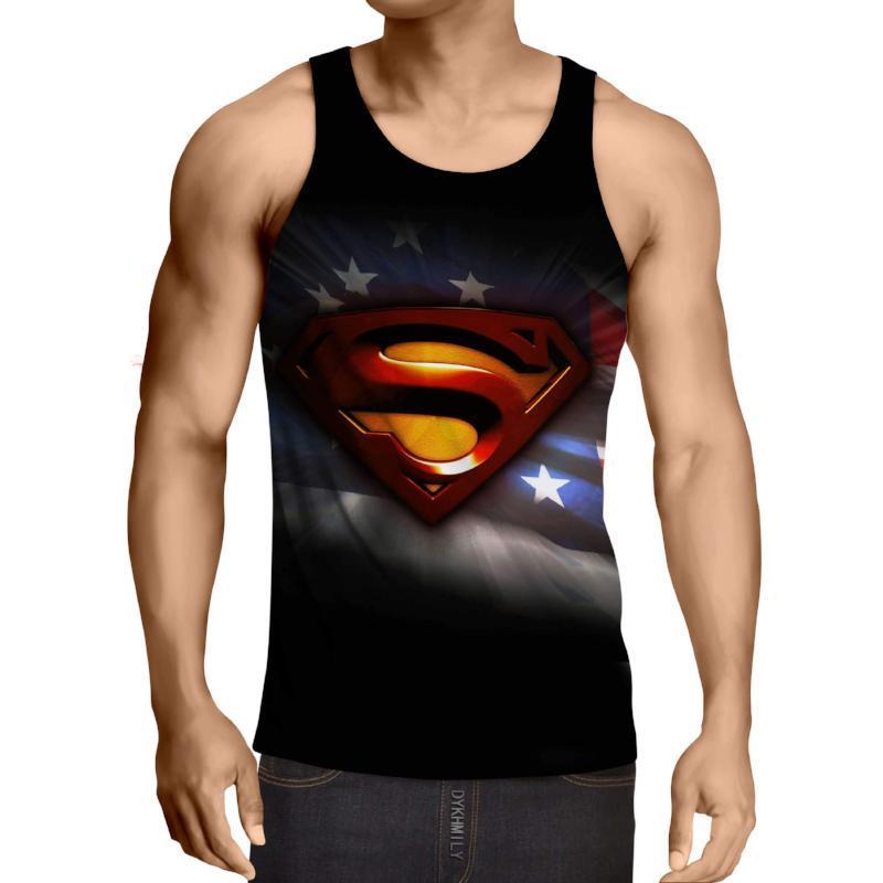 Superman America Hero 3D Printed Superman Tank Top