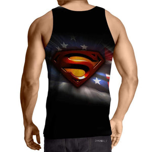 Superman America Hero 3D Printed Superman Tank Top