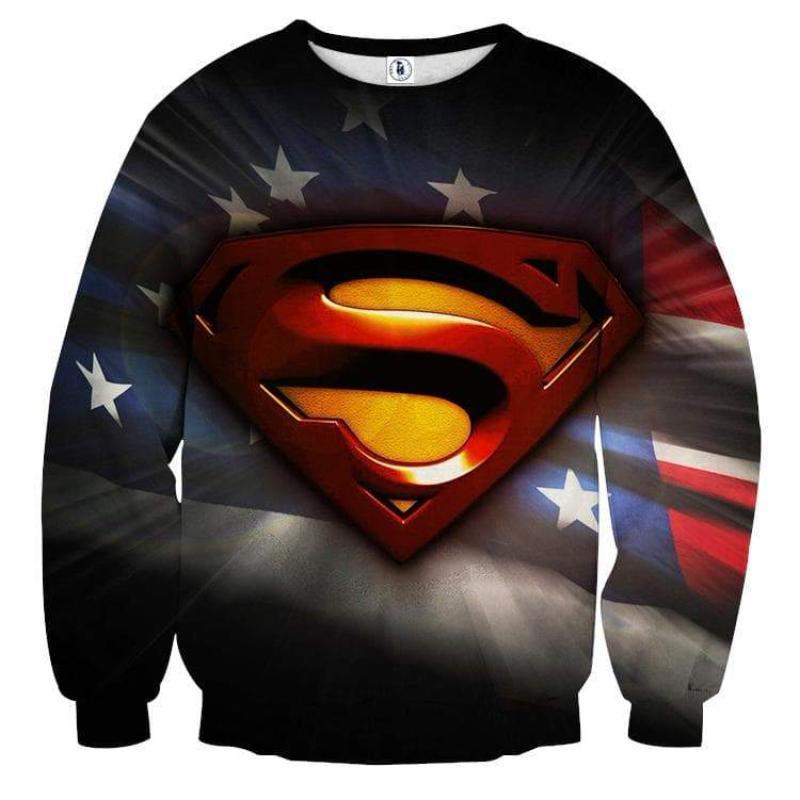 Superman American Hero 3D Printed Superman Sweatshirt