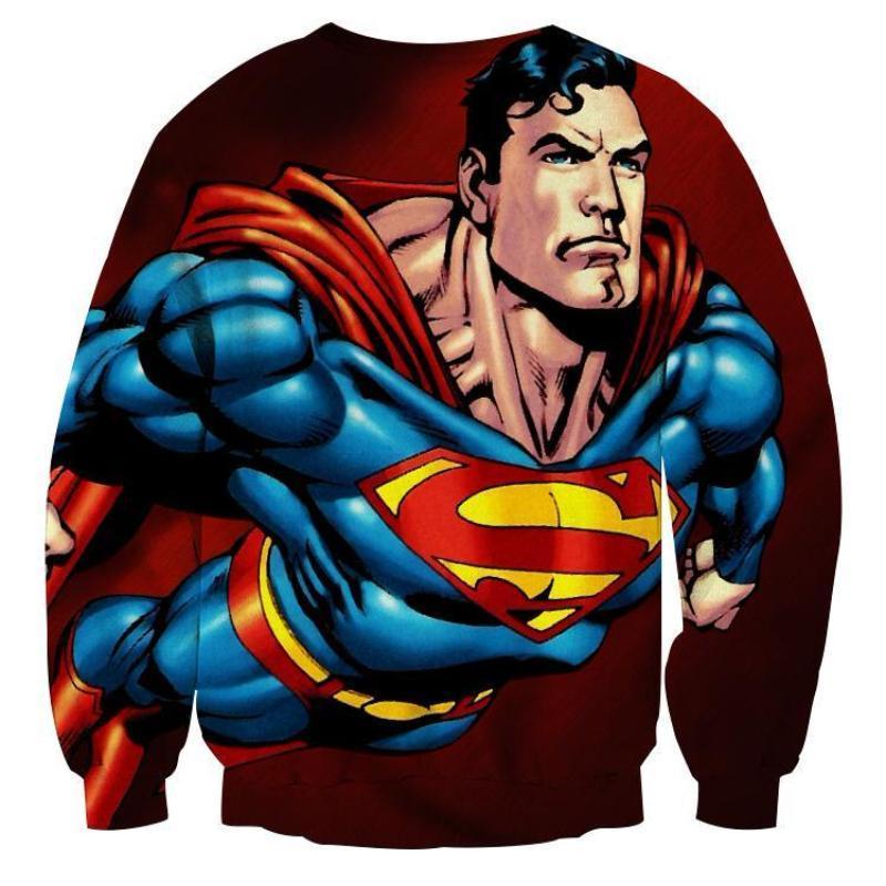 Superman Animation 3D Printed Superman Sweatshirt