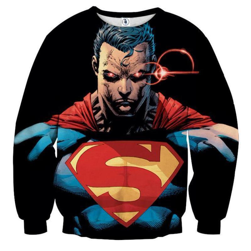 Superman Black Wonder 3D Printed Superman Sweatshirt