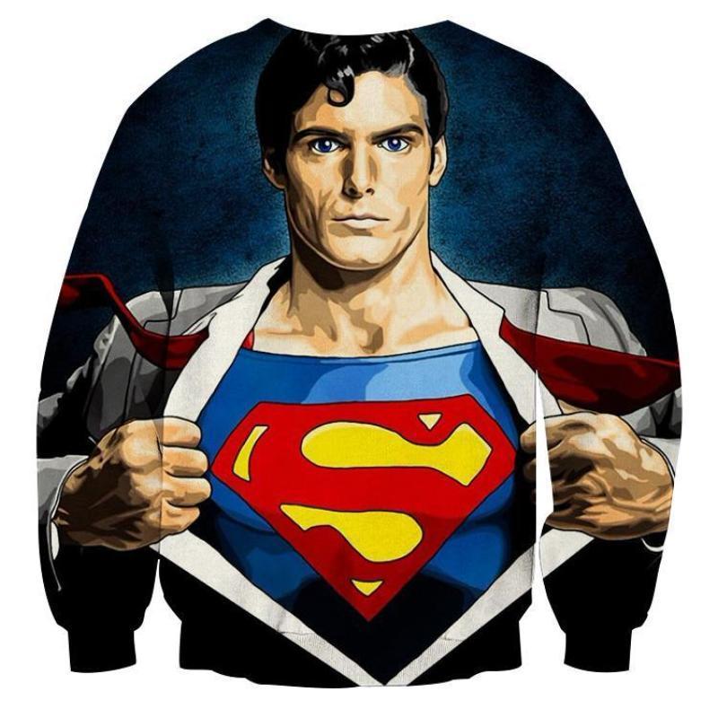 Superman Change Over 3D Printed Superman Sweatshirt