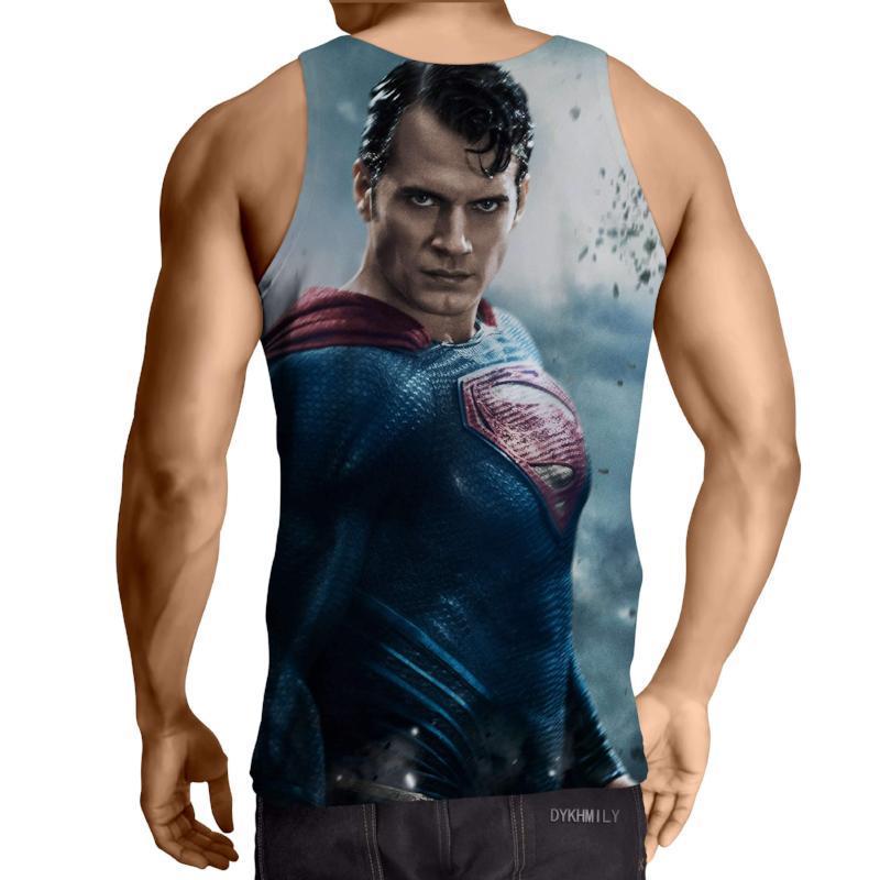 Superman Fighting God 3D Printed Superman Tank Top