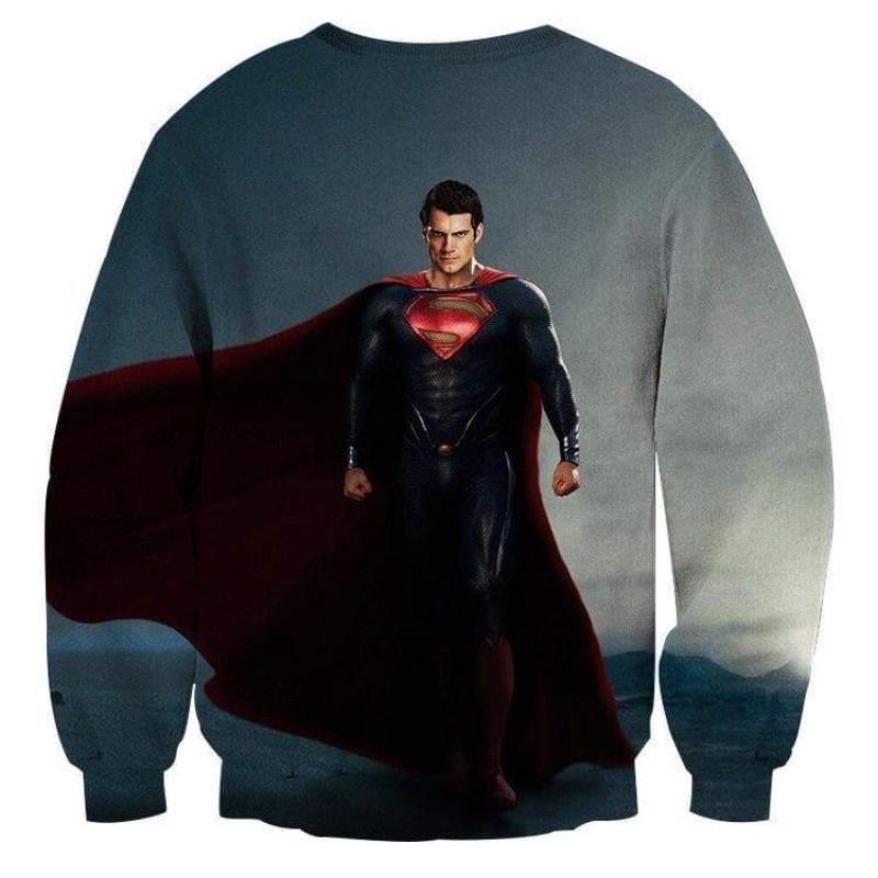 Superman Fighting Thunder 3D Printed Superman Sweatshirt