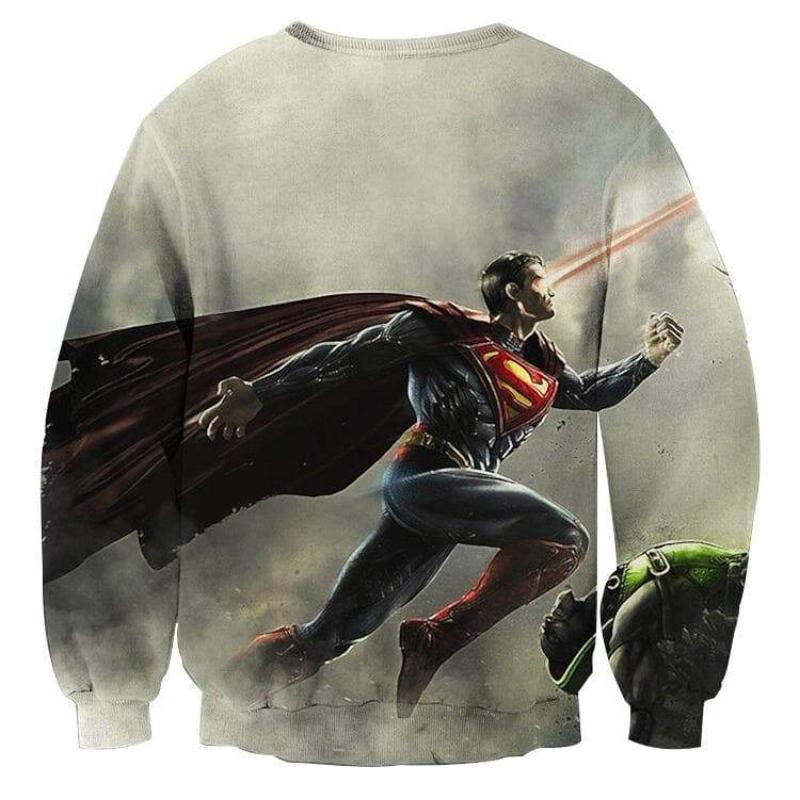 Superman Fighting Tide 3D Printed Superman Sweatshirt