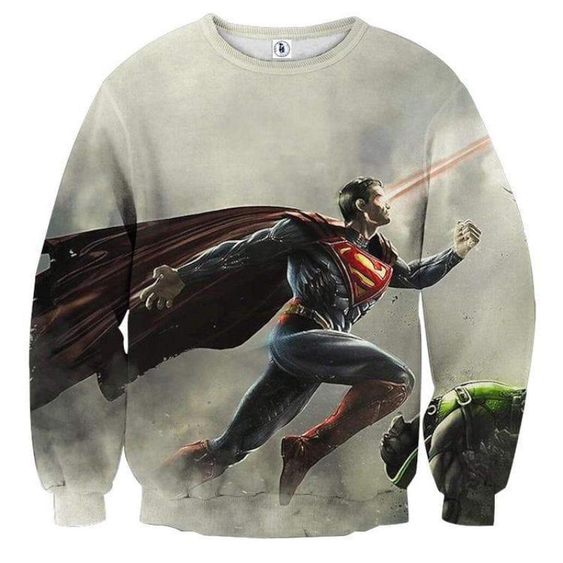 Superman Fighting Tide 3D Printed Superman Sweatshirt