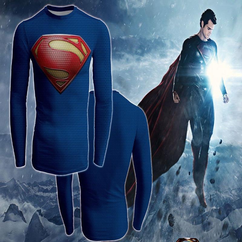 Superman Flying God 3D Printed Superman Long Sleeve Shirt