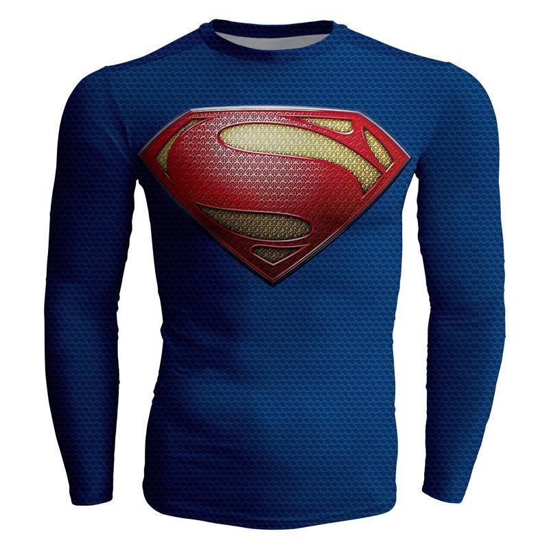 Superman Flying God 3D Printed Superman Long Sleeve Shirt