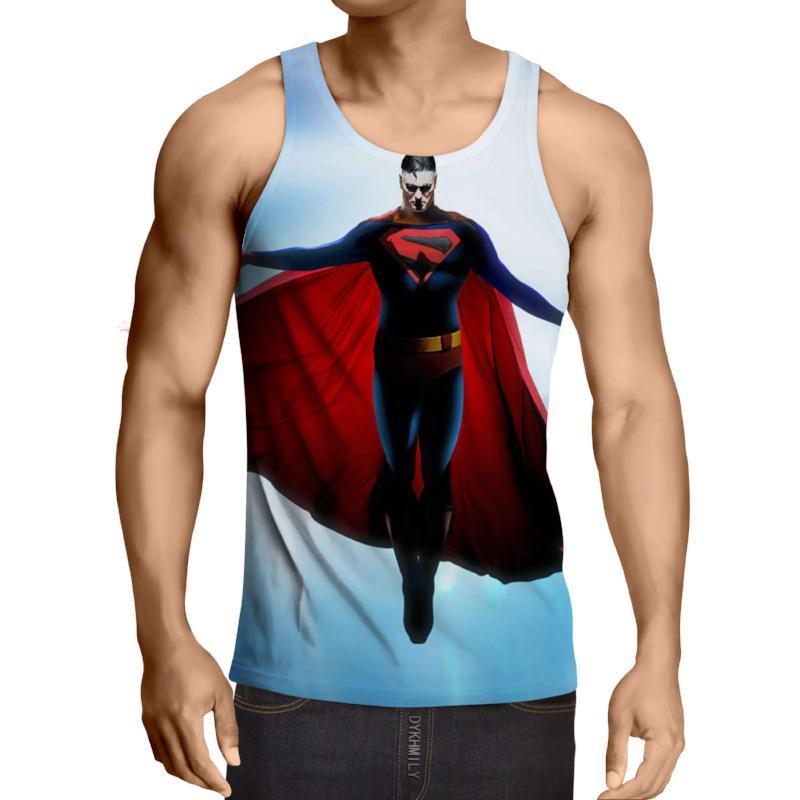 Superman Flying God 3D Printed Superman Tank Top