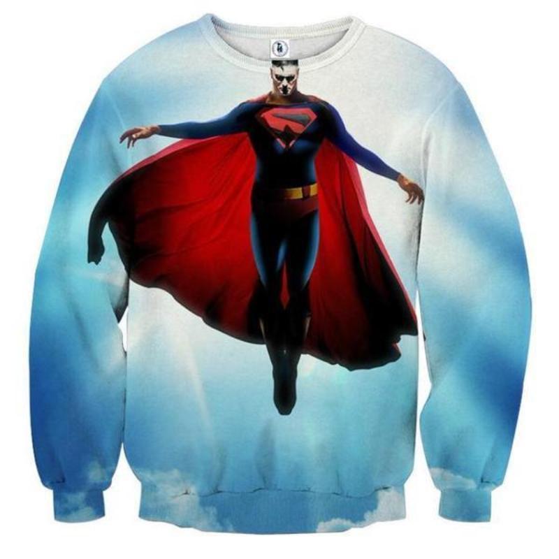 Superman Flying Wonder 3D Printed Superman Sweatshirt