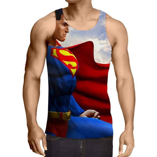 Superman Flying Wonder 3D Printed Superman Tank Top