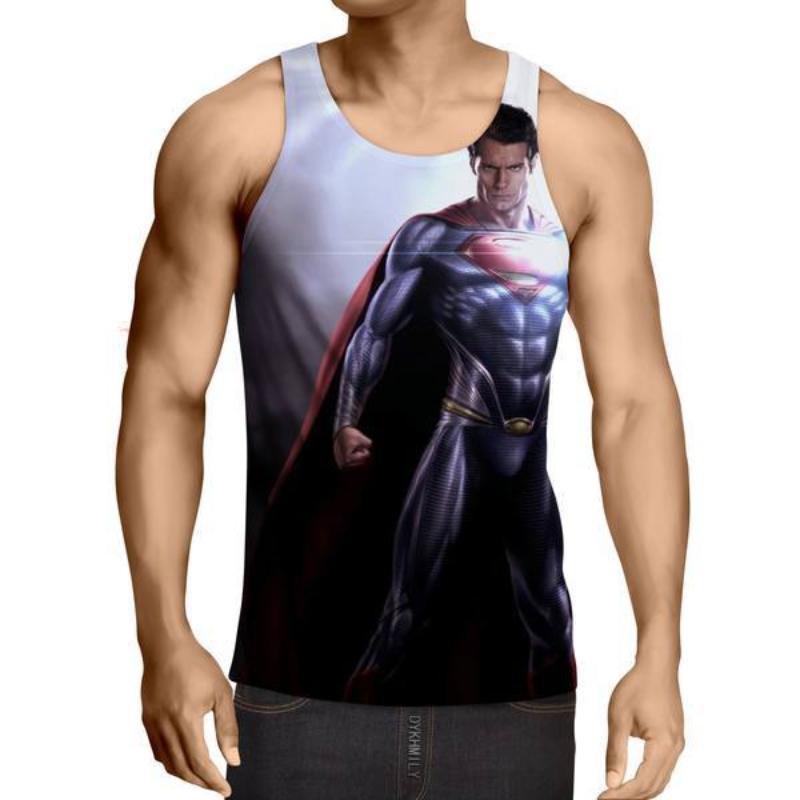 Superman Godly 3D Printed Superman Tank Top