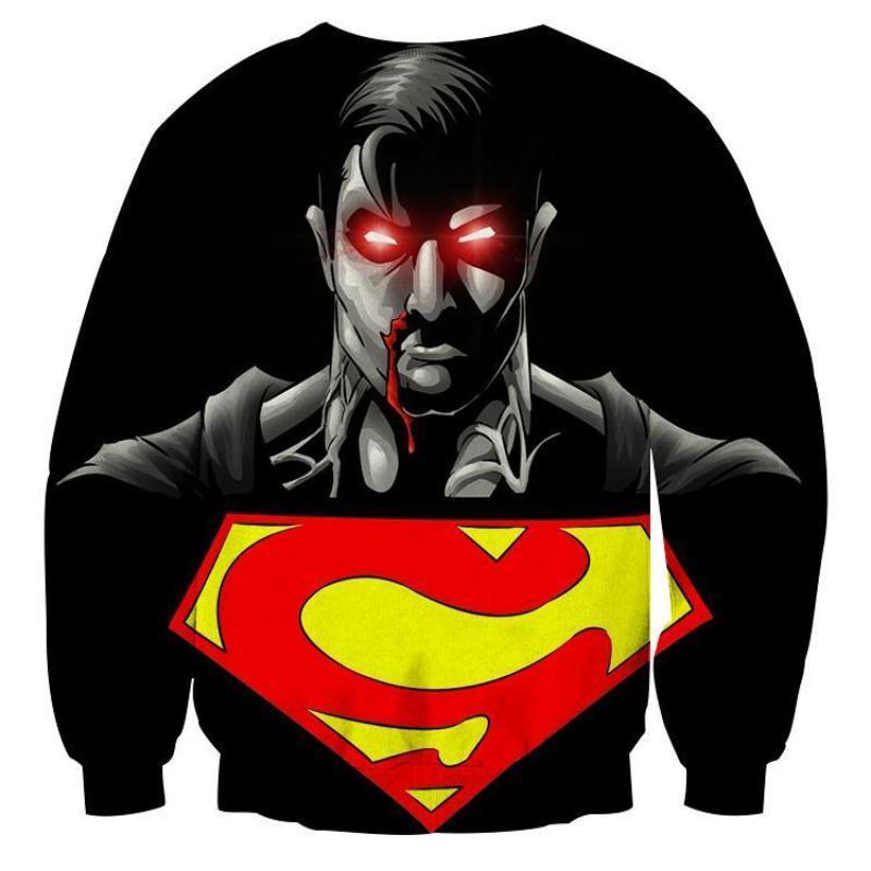 Superman Laser Action 3D Printed Superman Sweatshirt