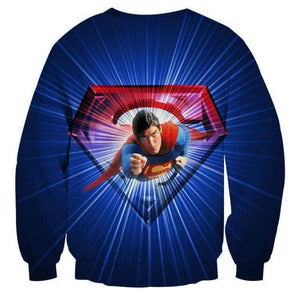 Superman OldSchool Print 3D Printed Superman Sweatshirt