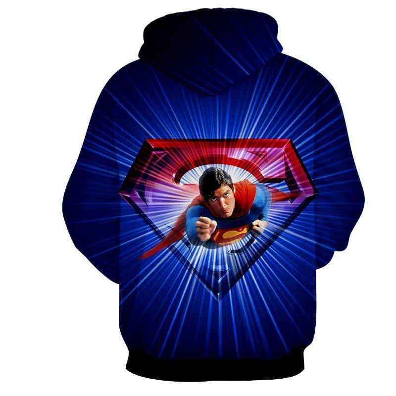 Superman Old School 3D Printed Superman Hoodie
