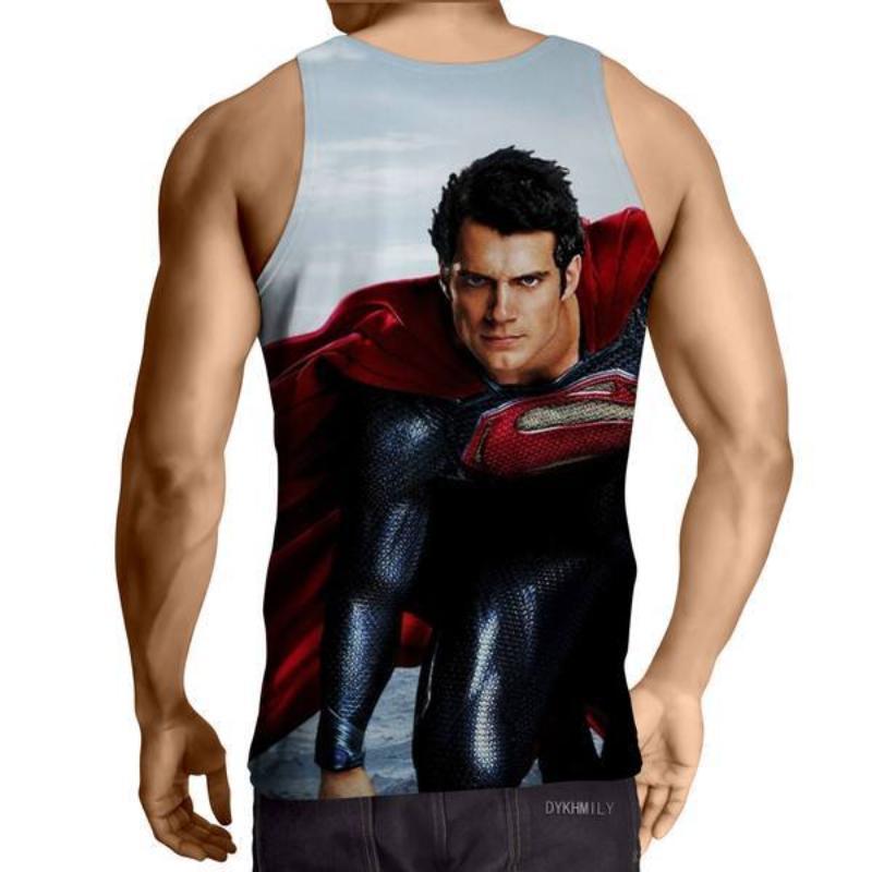 Superman Old School 3D Printed Superman Tank Top