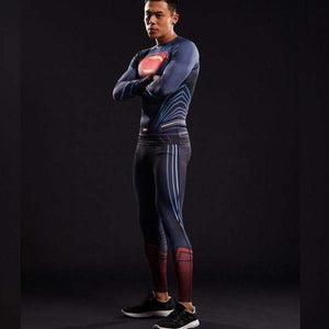 Superman Pant Vintage Black 3D Printed Elastic Superman Costume Pant