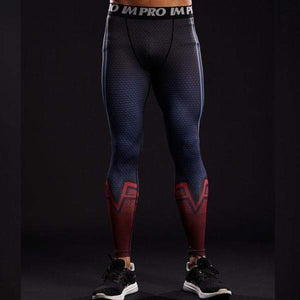 Superman Pant Vintage Black 3D Printed Elastic Superman Costume Pant