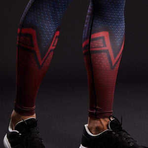 Superman Pant Vintage Black 3D Printed Elastic Superman Costume Pant