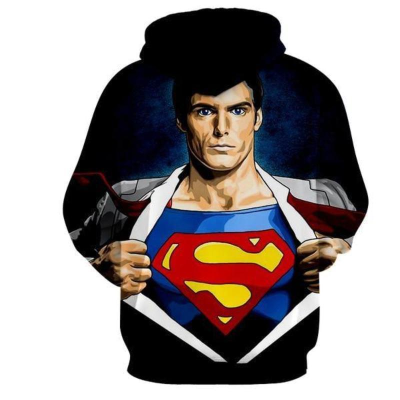 Superman Reveal Thru 3D Printed Superman Hoodie