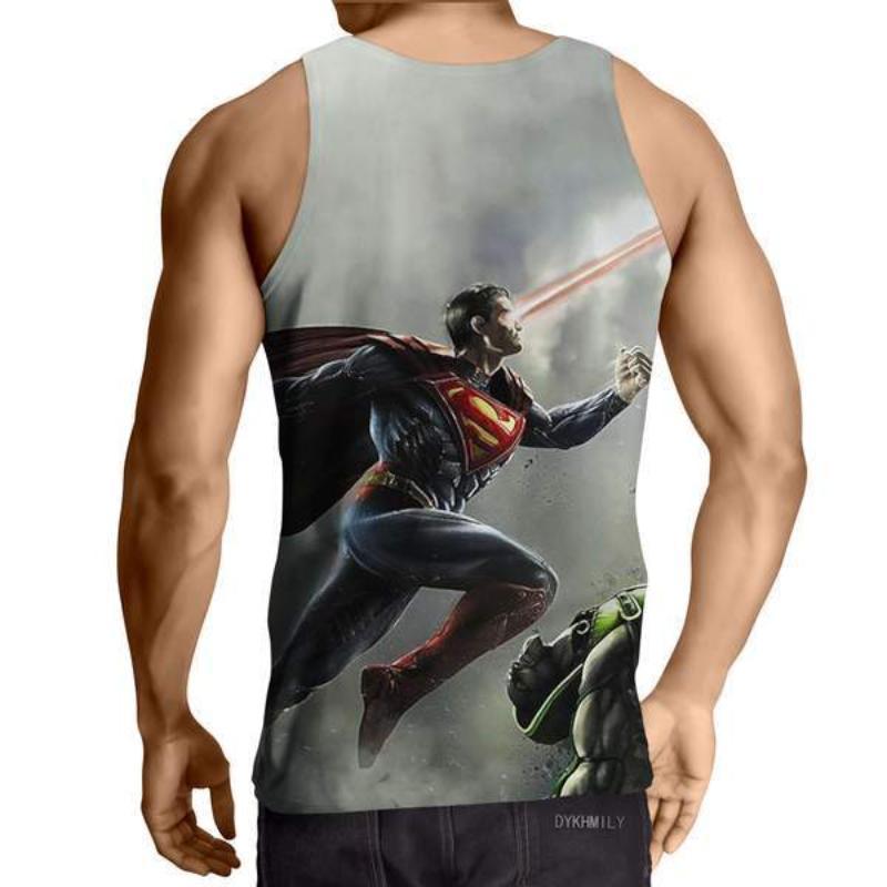 Superman Rising Thunder 3D Printed Superman Tank Top