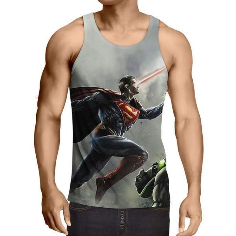 Superman Rising Thunder 3D Printed Superman Tank Top