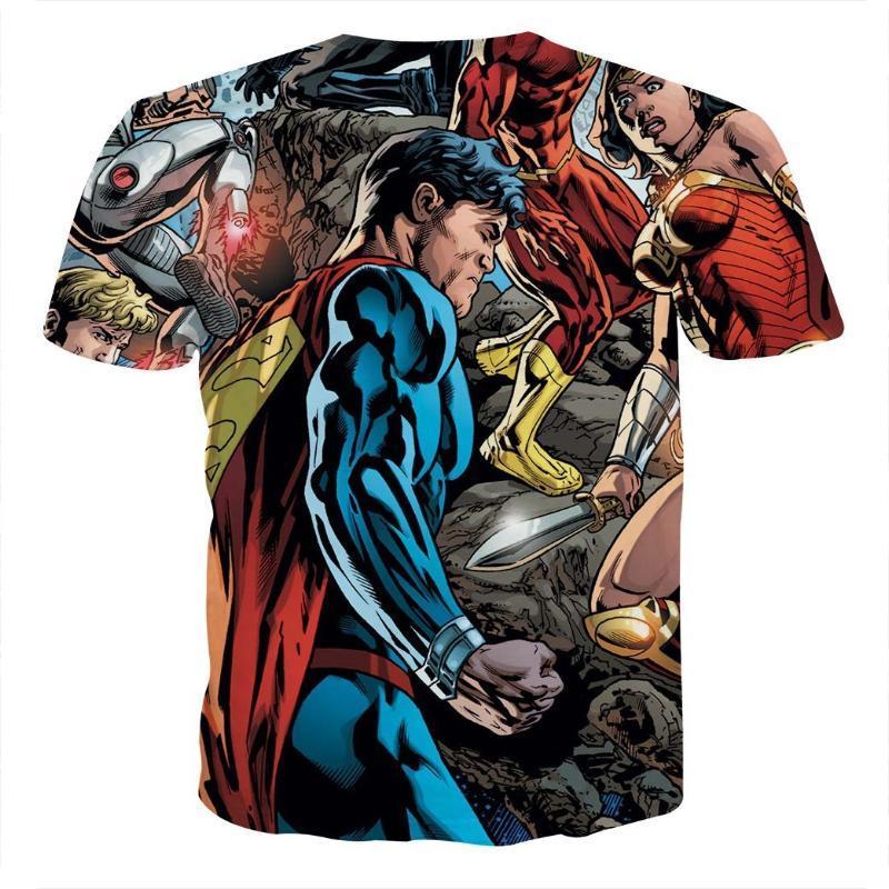 Superman Tee: 3D Printed Black Superman T Shirt