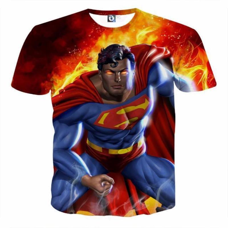 Superman Tee Action Pack 3D Printed Superman T Shirt