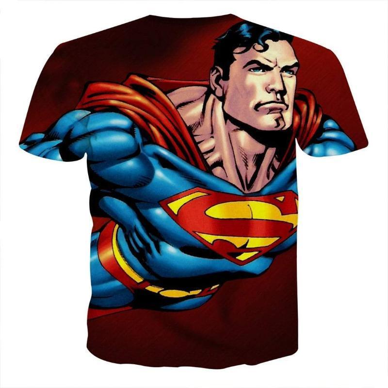 Superman Tee Animation Print 3D Printed Superman T Shirt