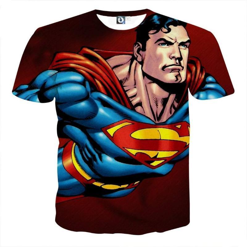 Superman Tee Animation Print 3D Printed Superman T Shirt