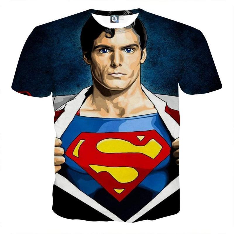 Superman Tee Change Over 3D Printed Superman T Shirt