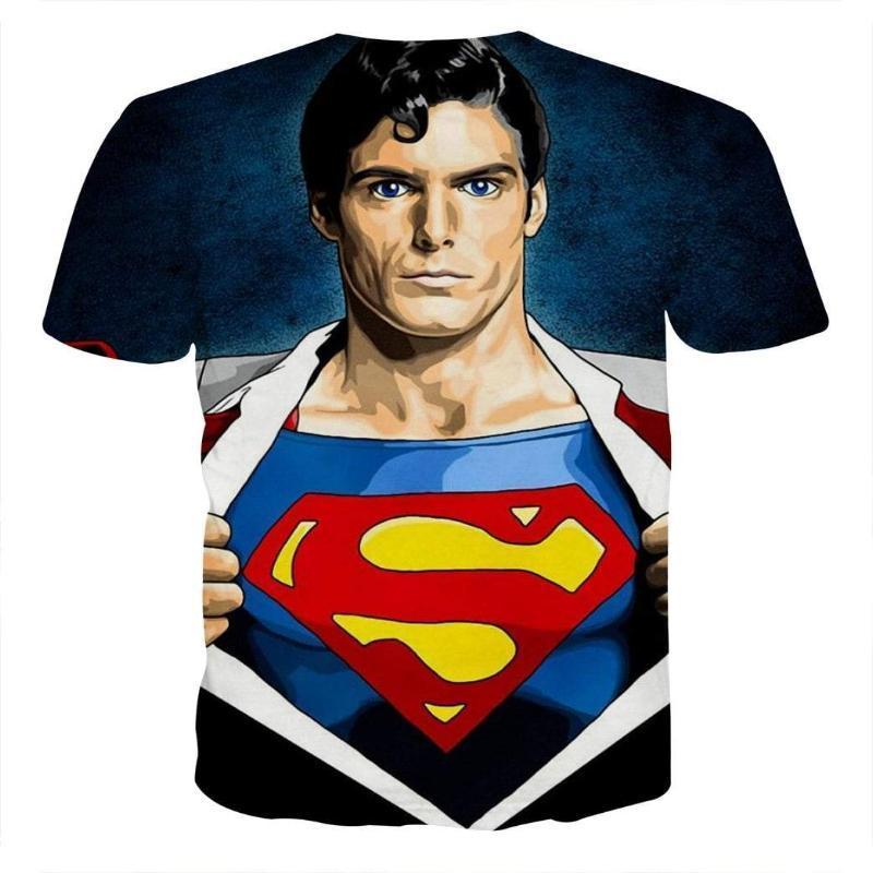 Superman Tee Change Over 3D Printed Superman T Shirt