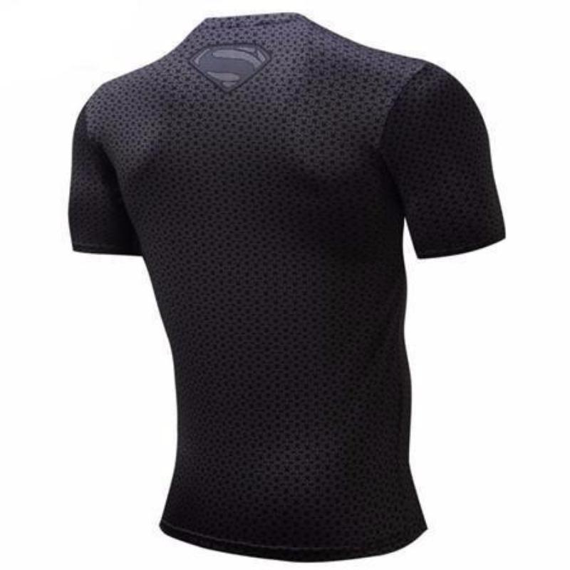 Superman Tee Cool Black & Grey 3D Printed Superman T Shirt