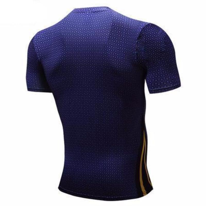 Superman Tee Dark Blue & Red Spandex 3D Printed Superman T Shirt