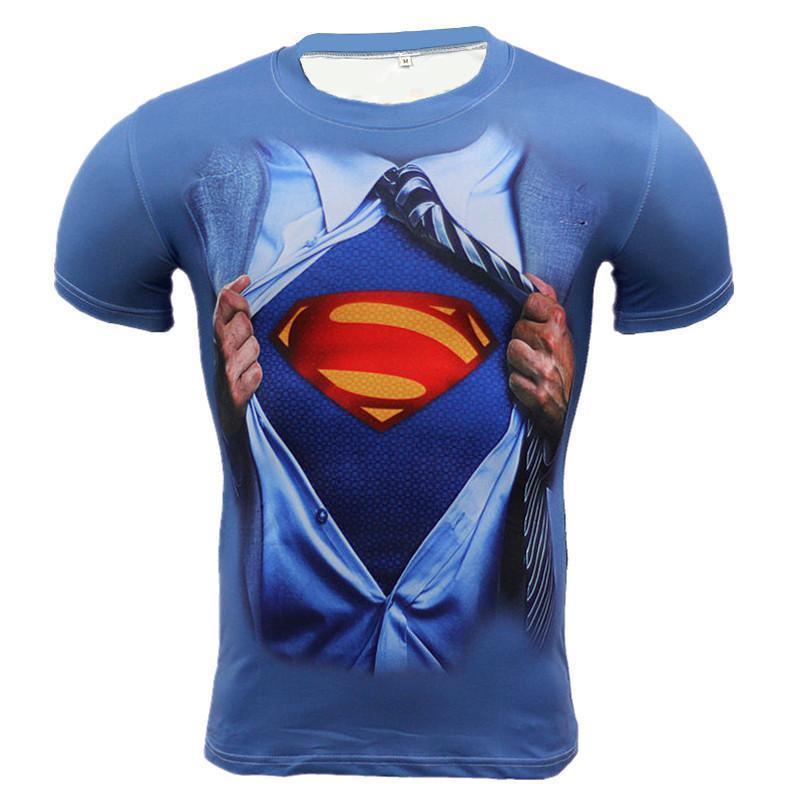 Superman Tee Disguise Effect 3D Printed Superman T Shirt
