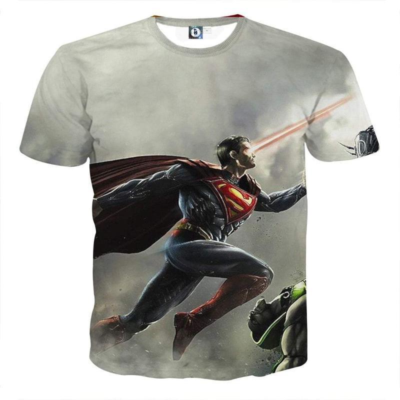 Superman Tee Fighting Tide 3D Printed Superman T Shirt
