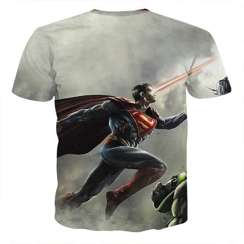Superman Tee Fighting Tide 3D Printed Superman T Shirt