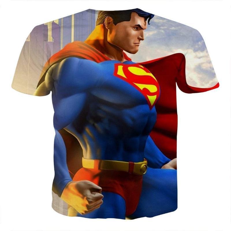 Superman Tee Flying Cape 3D Printed Superman T Shirt