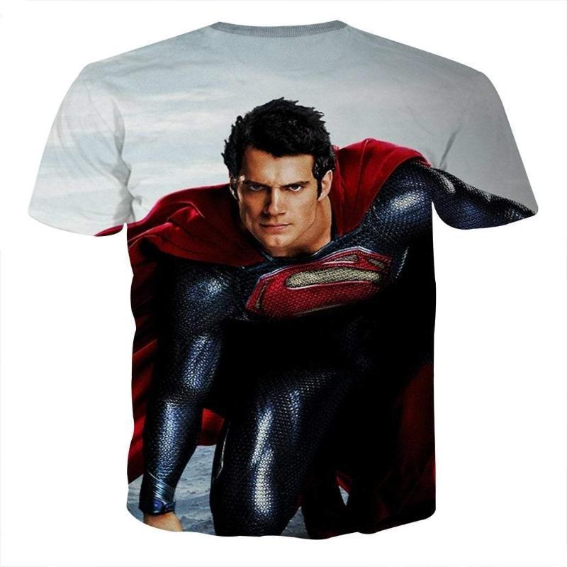 Superman Tee Old School Print 3D Printed Superman T Shirt