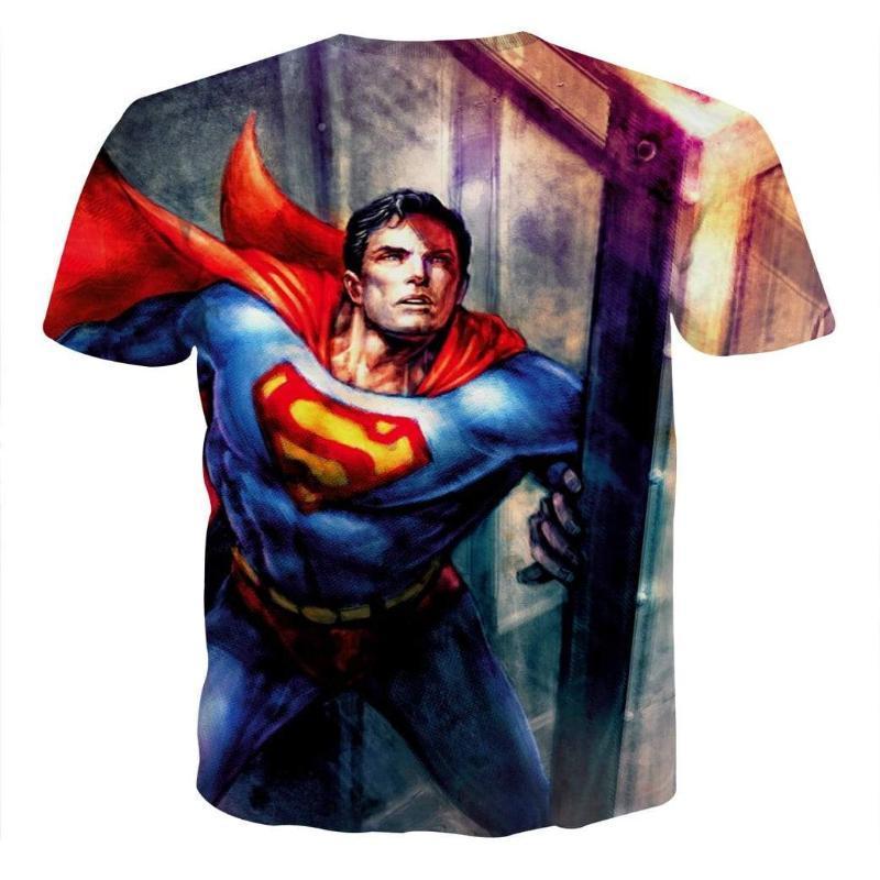Superman Tee Vintage Print 3D Printed Superman T Shirt