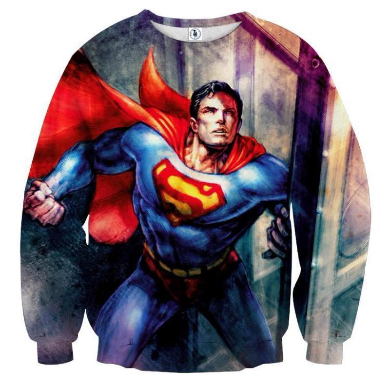 Superman Wondrous 3D Printed Superman Sweatshirt