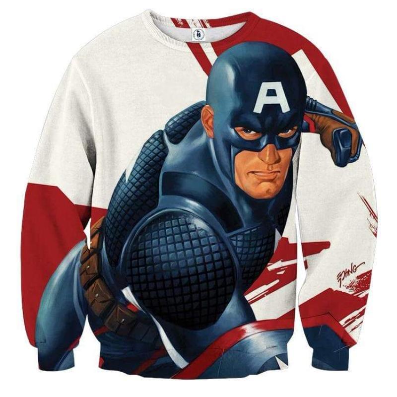 Synesthesia 3D Printed Captain America Sweatshirt