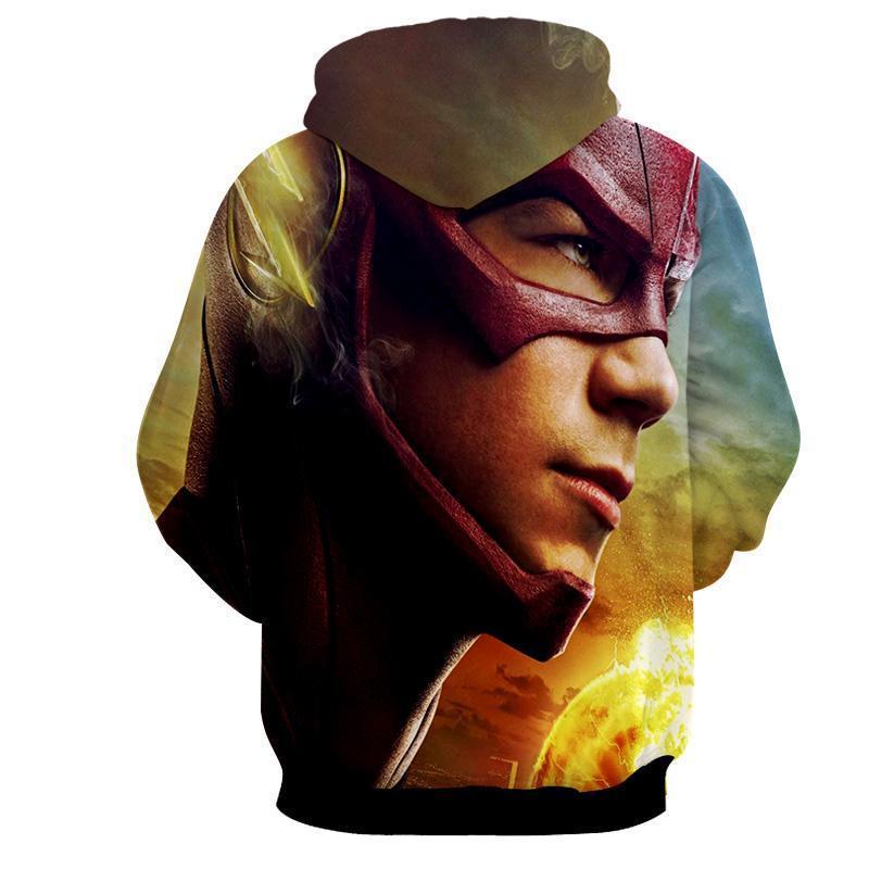 Red Orange Blue Stylish The Flash 3D Printed Hoodie