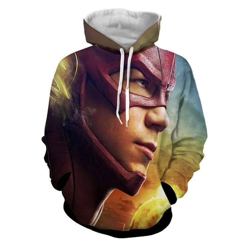 Red Orange Blue Stylish The Flash 3D Printed Hoodie