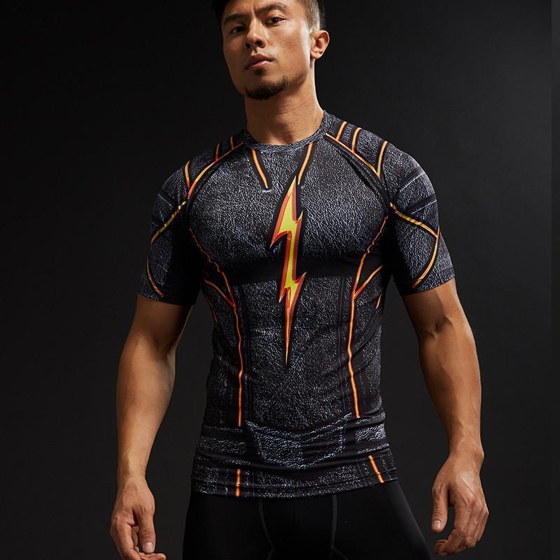 The Flash Black/Orange Electric 3D Printed T-Shirt