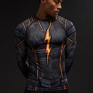 The Flash Black Hot 3D Printed Long Sleeve Shirt