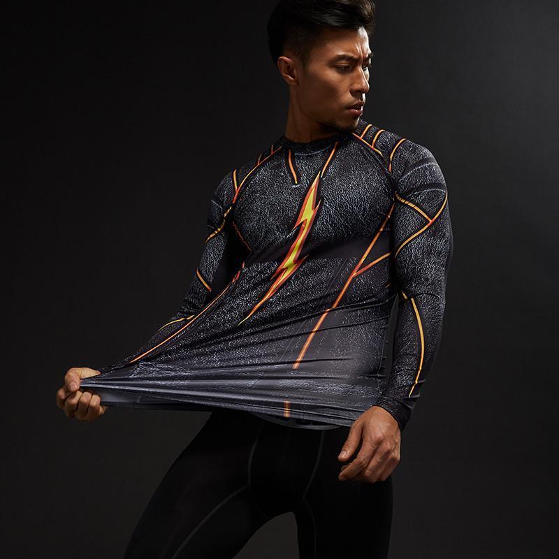 The Flash Black Hot 3D Printed Long Sleeve Shirt