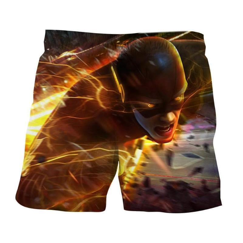 The Flash Black Orange 3D Printed Shorts