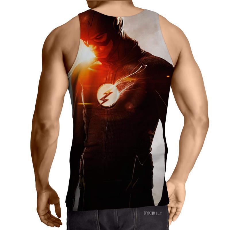 The Flash Black Orange 3D Printed Tank Top